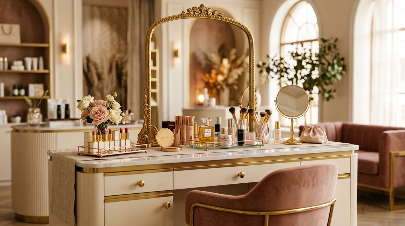 Elegant beauty boutique interior